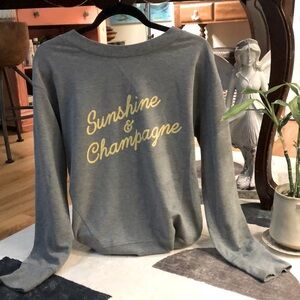 Fun thin sweatshirt, Sunshine & Champagne